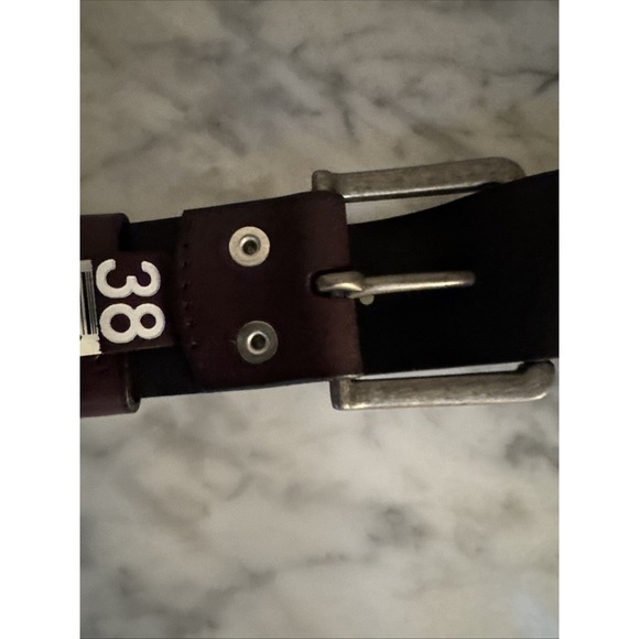 New Lucky Brand Men's Solid‎ Bridle Brown Leather Belt Size 38 100% Leather - Picture 6 of 10